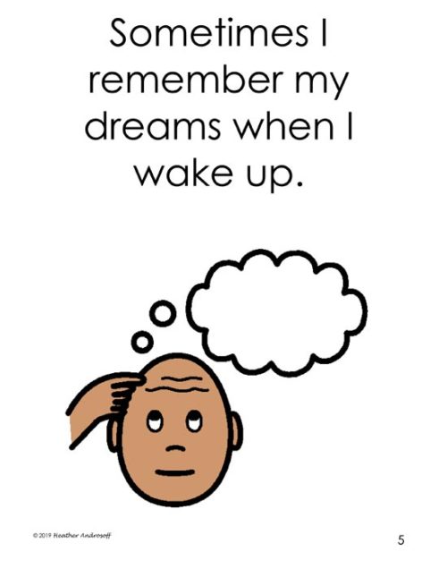 When I Have A Bad Dream / Quand je fais un cauchemar Social Stories 4