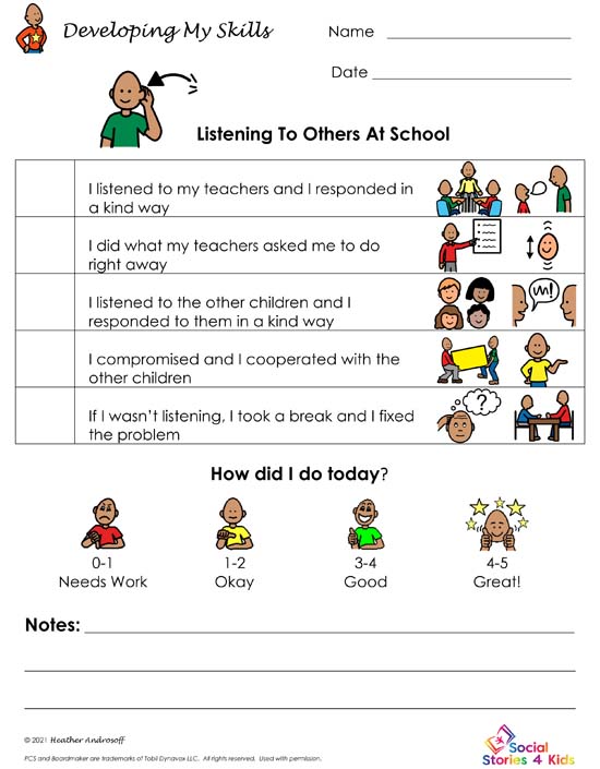 Developing My Skills - Listening To Others At School