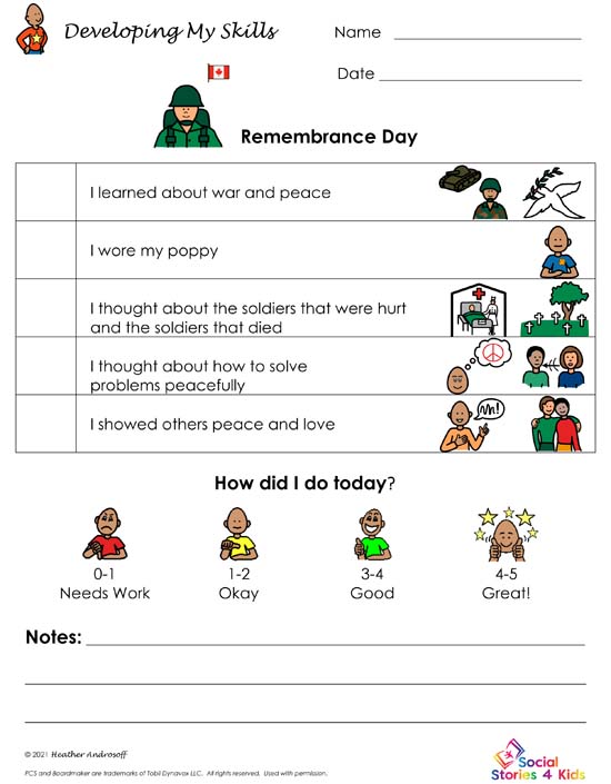 Developing My Skills - Remembrance Day