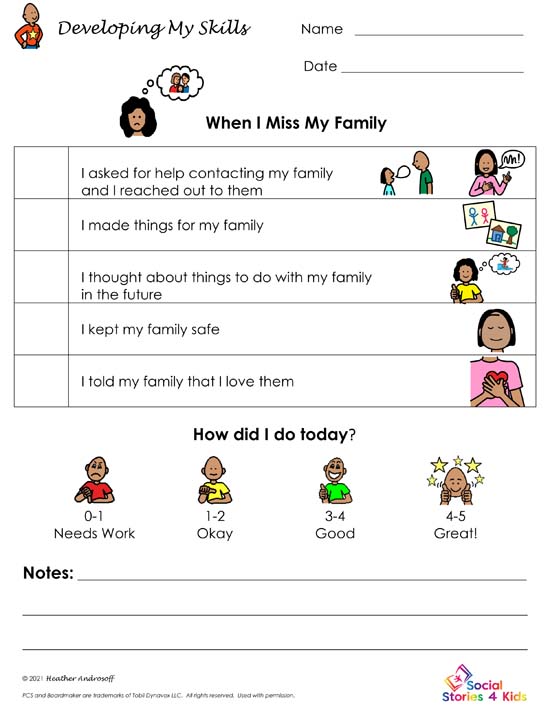 Developing My Skills - When I Miss My Family