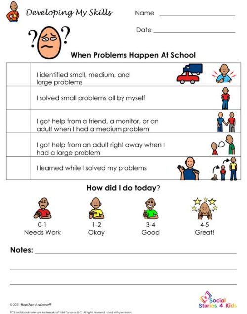 Developing My Skills - When Problems Happen At School